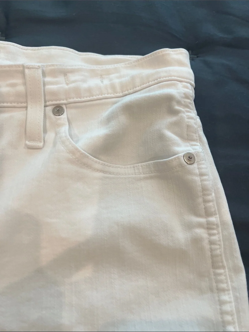 Madewell White High-Rise Skinny Crop Straight-Leg Jeans
